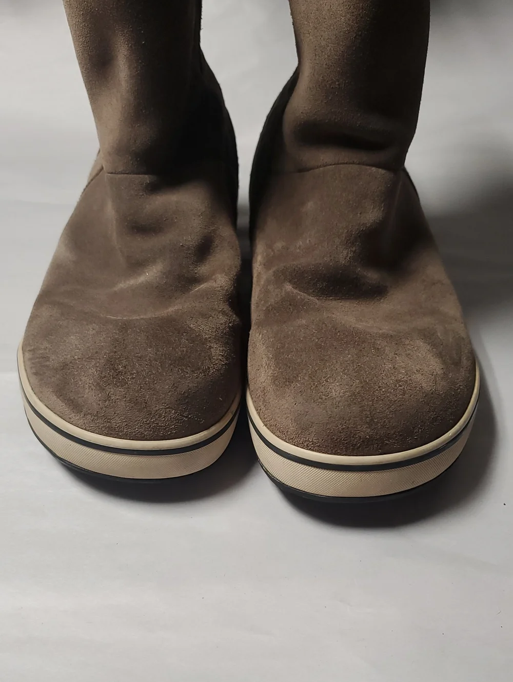 Sorel Women's Glacy Taupe Suede Waterproof Fleece-Lined Mid-Calf Boots Size 9
